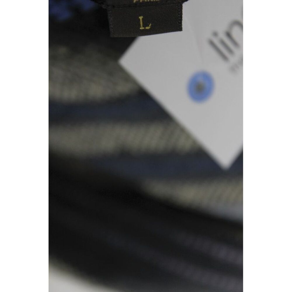Louis Vuitton Women Blue Sweater Dress Wool Colorblock Mock Neck Size L - Picture 8 of 9
